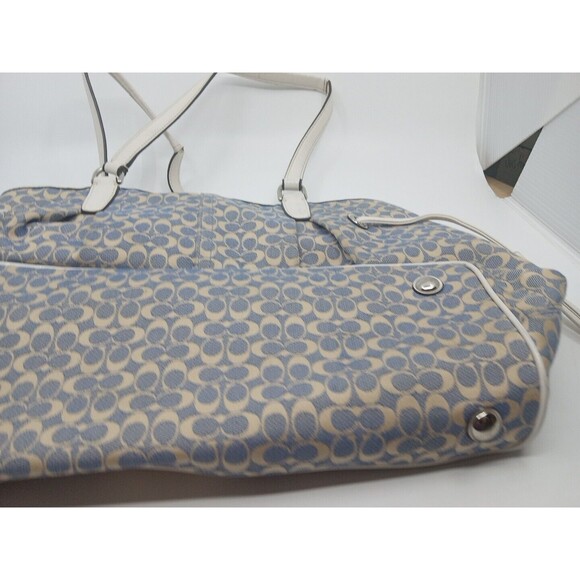 COACH SIGNATURE Jacquard Leather Drawstring Carryall  A1457-F28932 Snakeskin - Picture 8 of 10